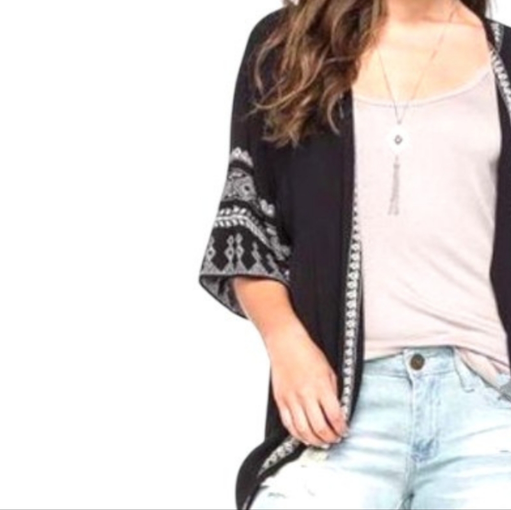 Chloe & Katie Black and White Shrug